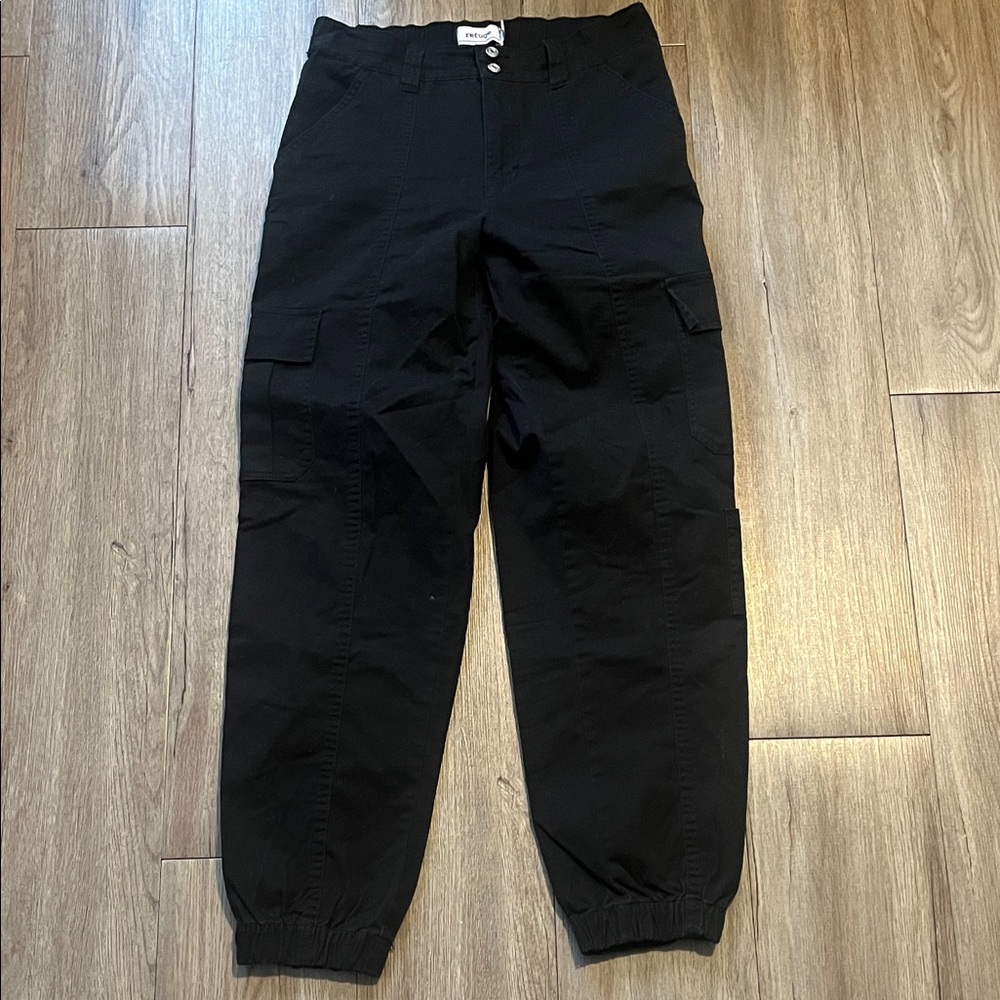 Black Refuge Cargo Jogger Pants